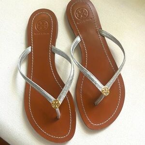 Tory Burch silver sandals